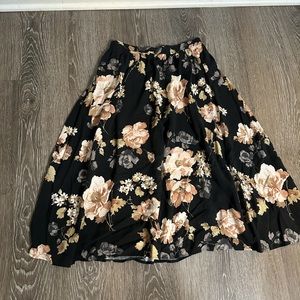 Abercrombie Floral Midi Skirt